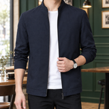 Armand-Miles Stand Collar Jacket - Collar-black