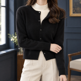 Gillian Crewneck Cardigan - Black