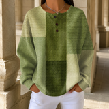 Adeline-Elise Henley Sweater - Green