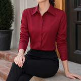 Yolande-Hope Fitted Shirt - Burgundy