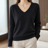 Lana-Sage V-Neck Sweater - Black