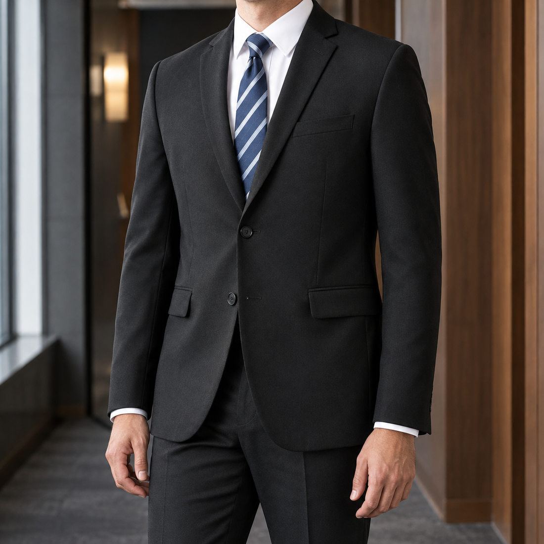 Anselm-Scott Tailored Blazer - Black Two- Single