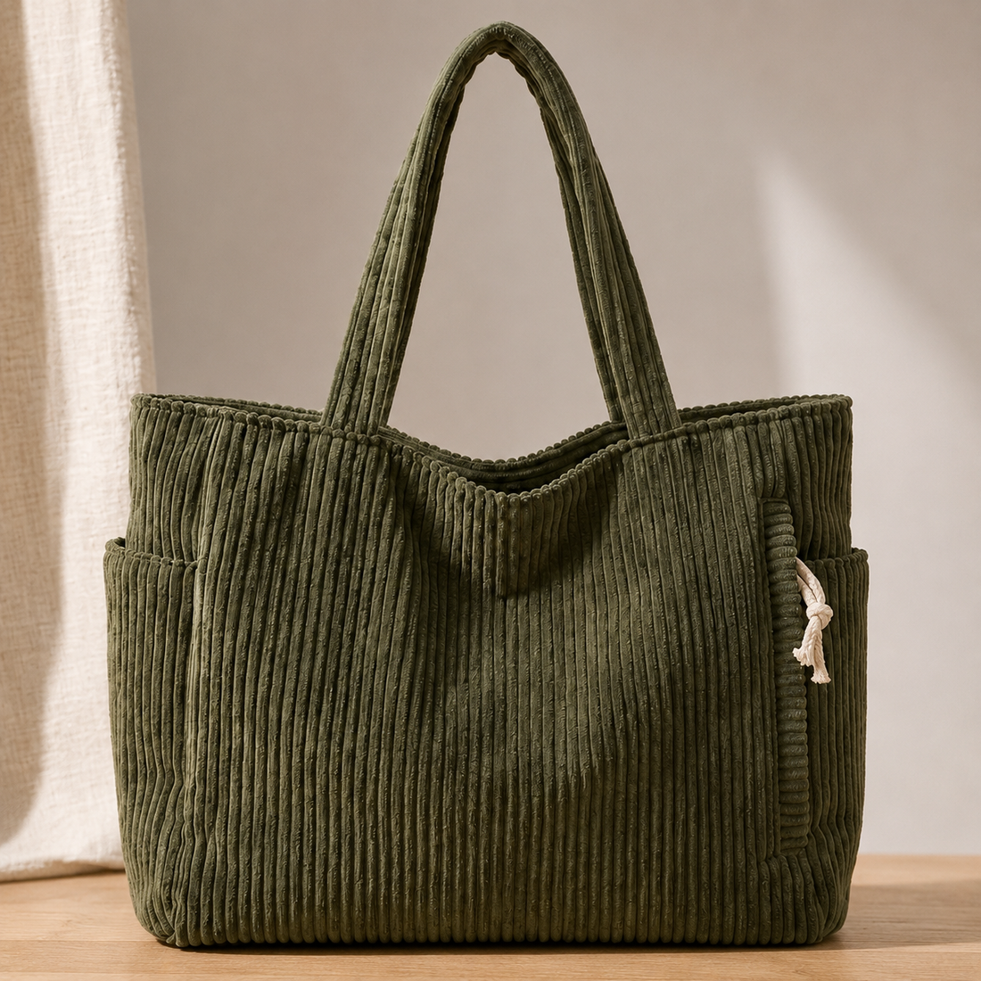 Zamboni Corduroy Tote Bag - Olive Drab