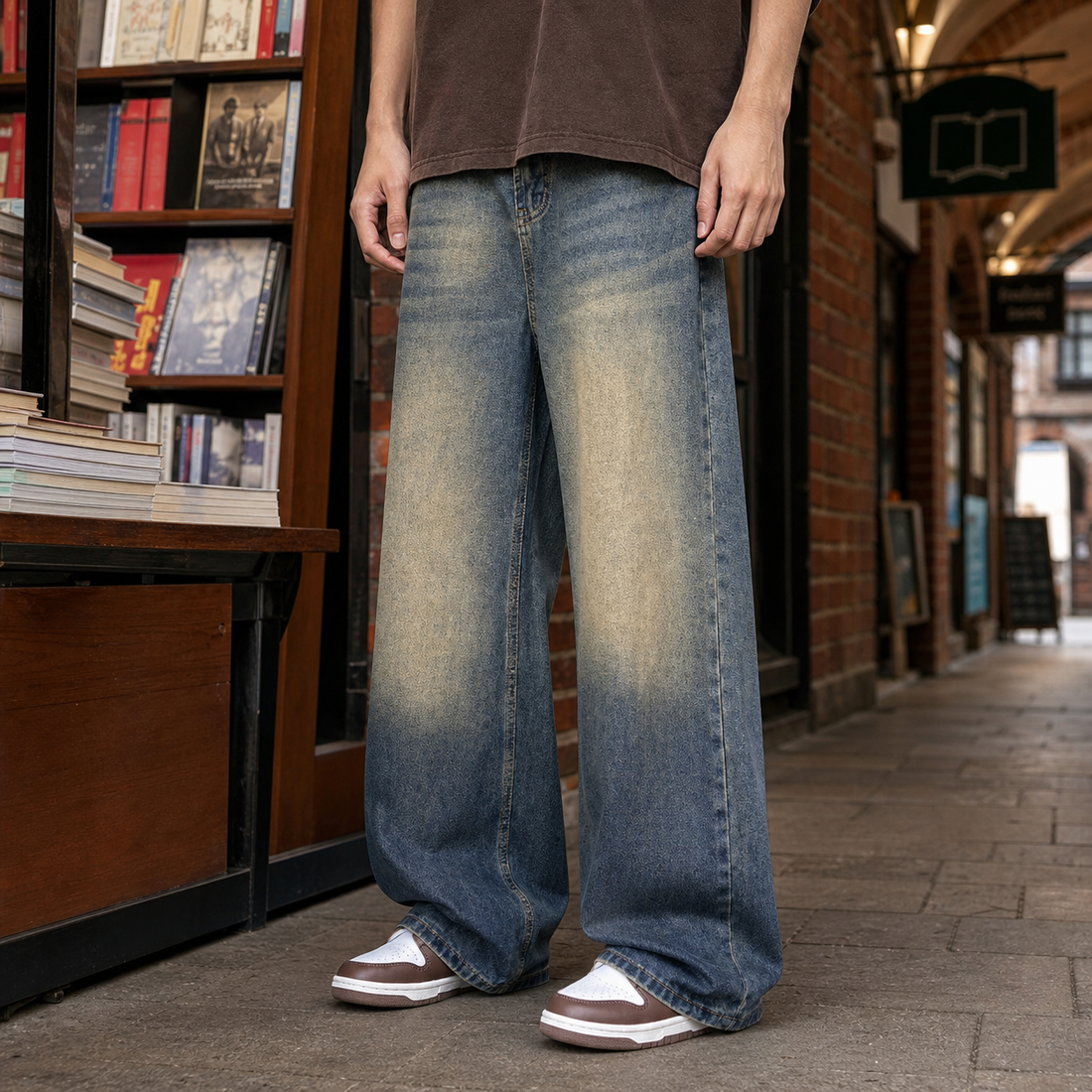 Ludovic-James Wide-Leg Jeans - Nostalgic Blue