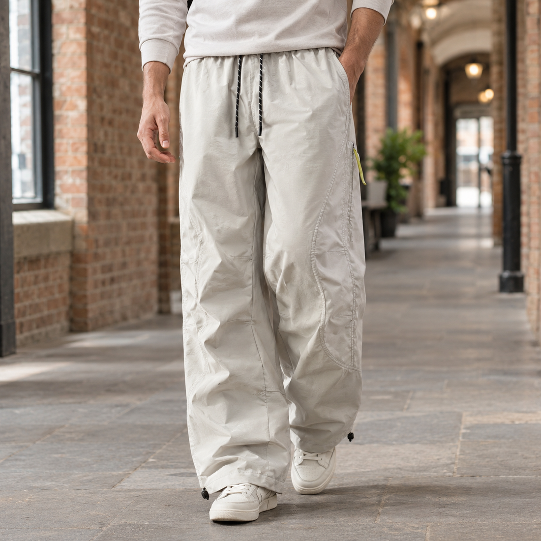 Emeric-Ellis Wide Leg Pants - Off White