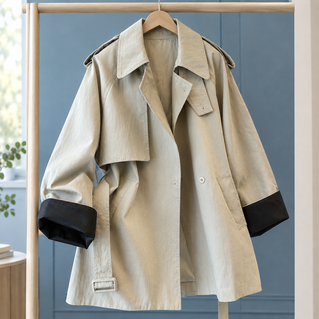Isabeau-Jade Belted Overcoat - Khaki