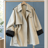 Isabeau-Jade Belted Overcoat - Khaki