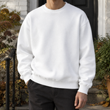Zane-Stone Relaxed Sweatshirt - White