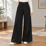 Desiree-Pearl Wide Leg Pants - Black