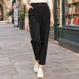 Aria-Claire Tapered Pants - Corduroy Black