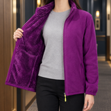 Annabelle Fleece Jacket - Dark Purple Coral