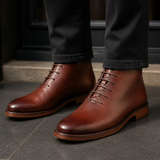 Dorian Leather Ankle Boots - Brown
