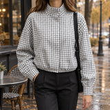 Victoria-Rose Plaid Jacket - Black