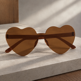Clovis Heart Sunglasses - Brown