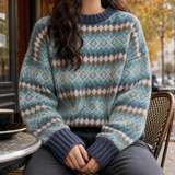 Diana-Eve Jacquard Sweater - Blue