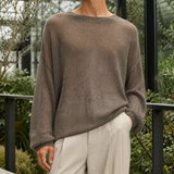 Orion Cashmere Sweater - Raw Velvet Brown