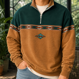 Griffin-Grant Quarter Zip Sweater - Khaki
