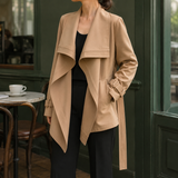 Benedetta Draped Trench Jacket - Khaki