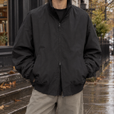 Victor-Miles Relaxed Bomber Jacket - Black