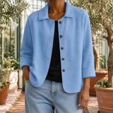 Soraya-Lane Collared Sweater - Light Blue