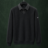 Desmond-Stone Layered Sweater - Black