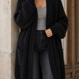 Alexandra-Faye Chunky Cardigan - Black