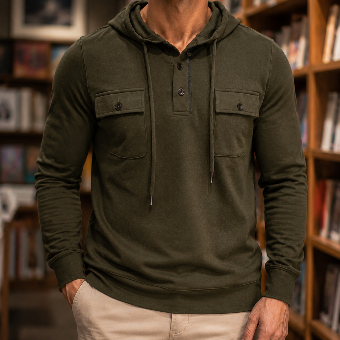 Nathaniel Utility Hoodie - Army Green