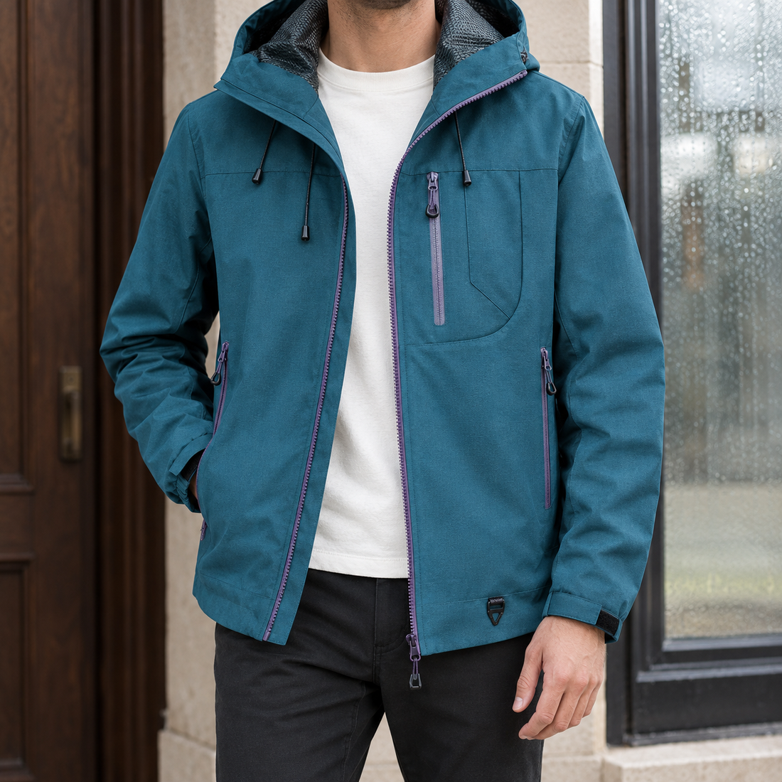 Tyler-West Hooded Jacket - Teal