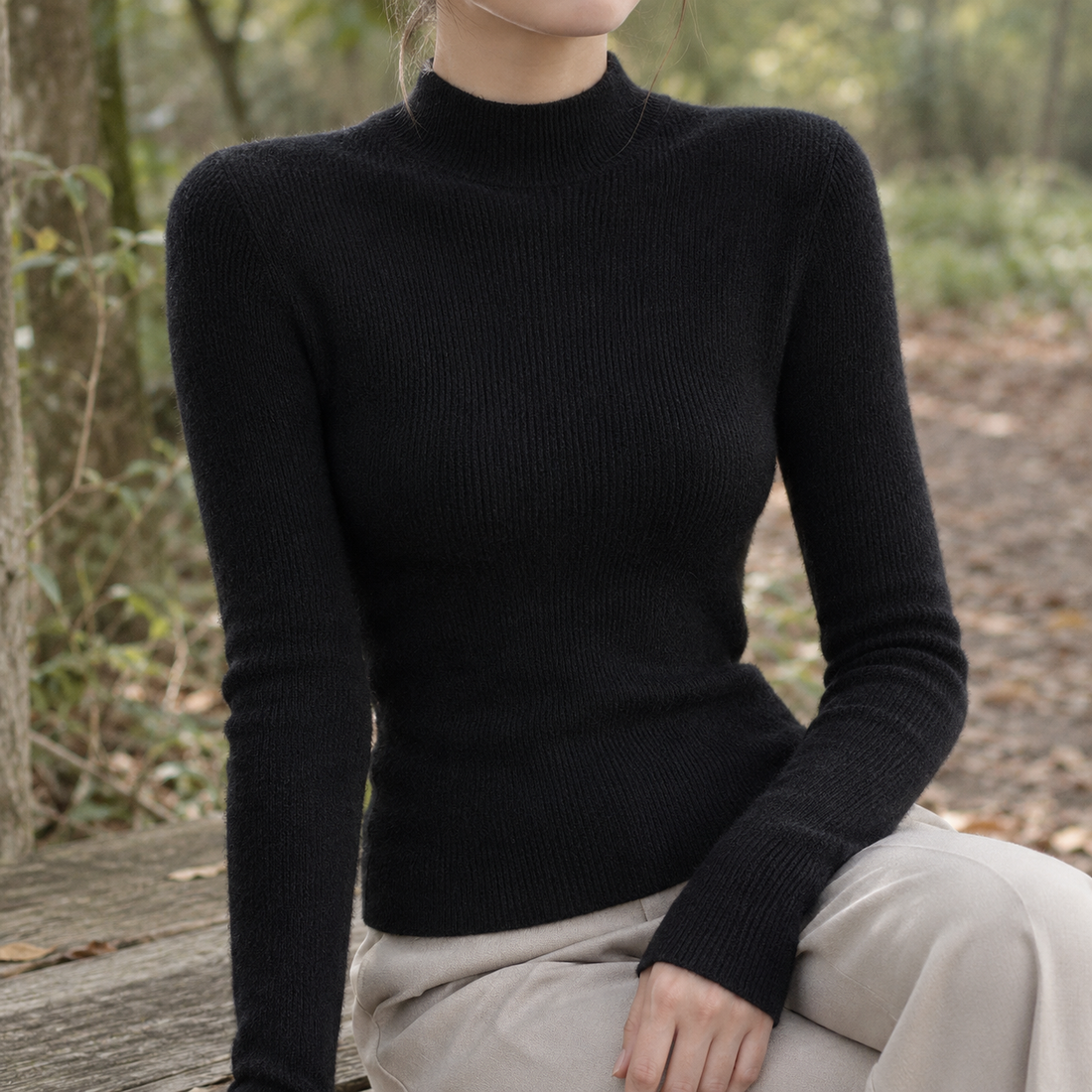 Imogen-Elise Cashmere Sweater - Black