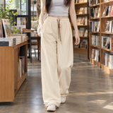 Naomi-Pearl Wide Leg Pants - Cream White