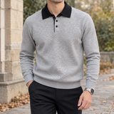 Bertrand-West Contrast Collar Sweater - Gray