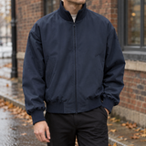 Maurice-Wade Stand Collar Jacket - Navy