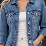 Diana-Sage Ruffle Hem Overshirt - Lead Product Detail