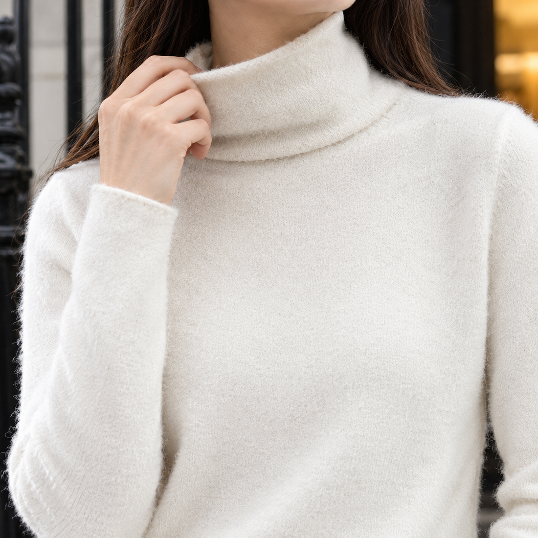 Arabelle-Claire Cashmere Turtleneck Sweater - Lead Product Detail