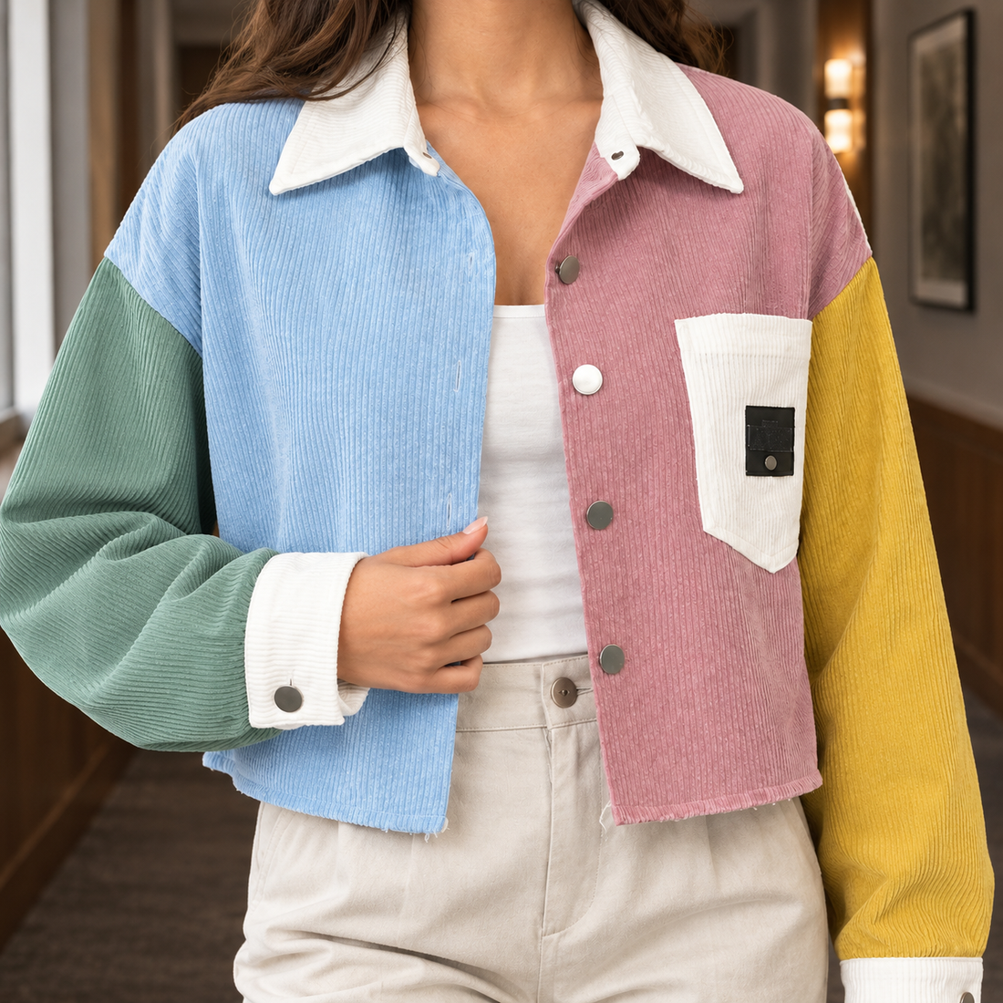 Natalie Colorblock Jacket - Lead Product Detail