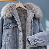 Ardith-Jane Hooded Denim Jacket - Lead Product Detail