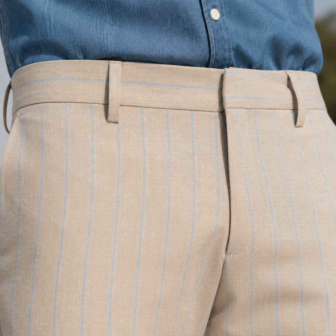 Zachary Pinstripe Pants - Lead Product Detail
