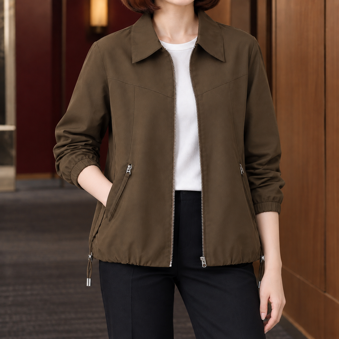 Henriette-Jane Zip Jacket - Lead Product Detail