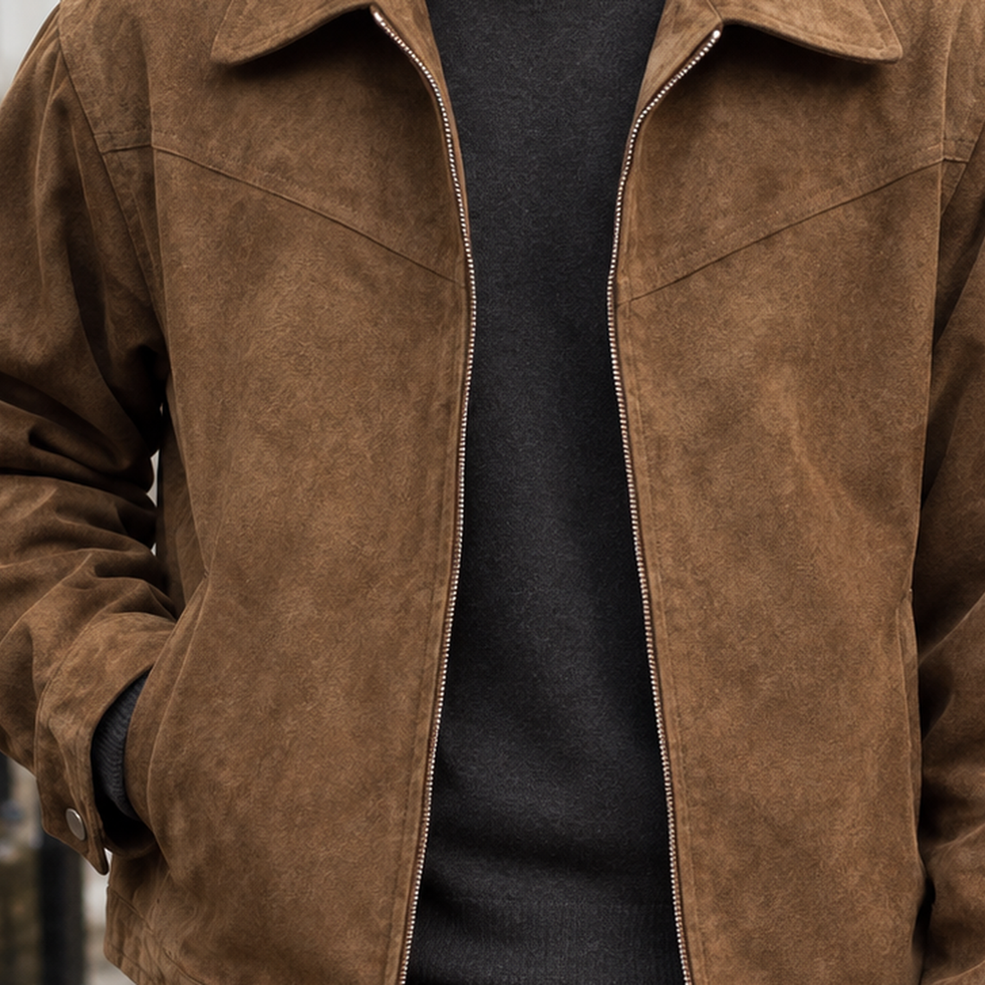 Andrew-Wade Zip Jacket - Lead Product Detail