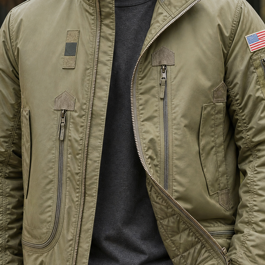 Elias-James Pilot Jacket - Lead Product Detail