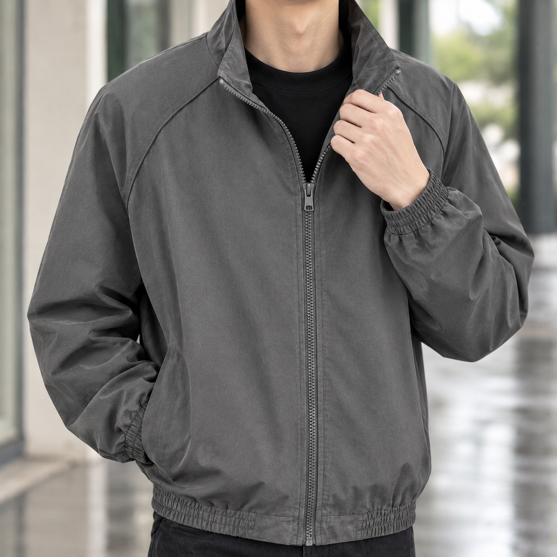 Robert Stand Collar Jacket - Lead Product Detail