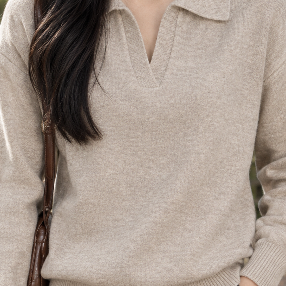Bronwen-Jane Polo Collar Sweater - Lead Product Detail
