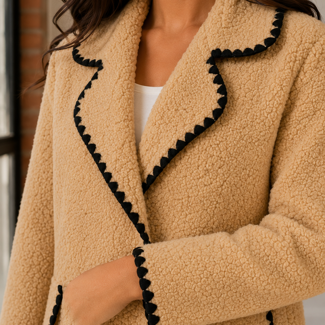 Perla-Kate Contrast Trim Jacket - Lead Product Detail