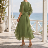Jacinta Flowing Midi Dress - Lead Alternate View