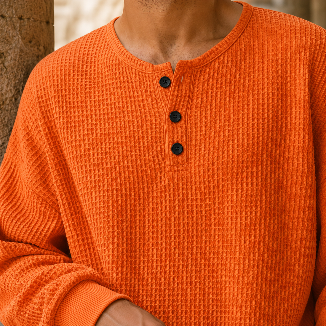 Stefan-Wade Waffle Sweater - Lead Product Detail