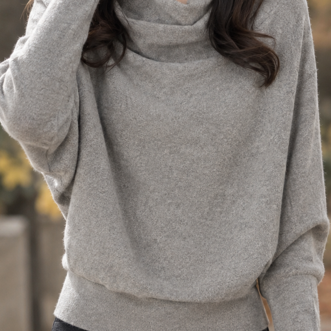 Solange-Grace Cowl Neck Sweater - Lead Product Detail