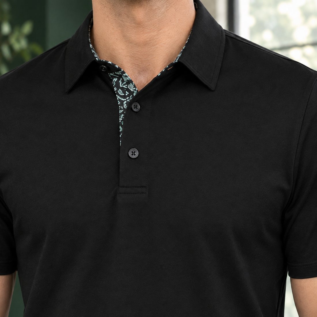 Ilario-Tate Contrast Collar Polo - Lead Product Detail