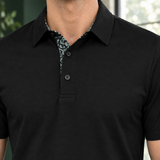 Ilario-Tate Contrast Collar Polo - Lead Product Detail