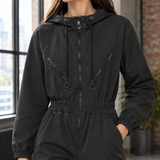 Natalie-Marie Hooded Jumpsuit - Lead Product Detail