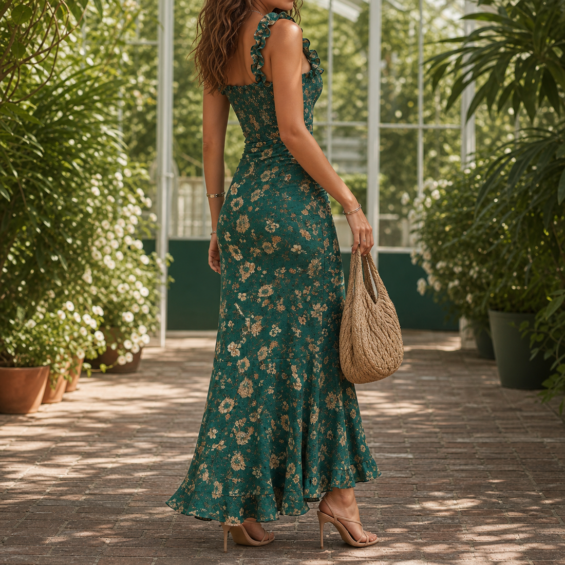 Anouk Ruffle Maxi Dress - Lead Alternate View